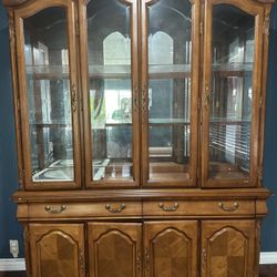 Solid Wood China Cabinet / Hutch – Glass Display