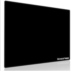 Glass Mousepad for Gaming,  Hard Surface, Tempered Glass (Black, 19.7" L x 15.7" W)