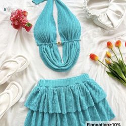 Cute Mini Skirt Set 