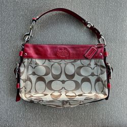 Y2K Coach Zoe with Red Leather Trimming