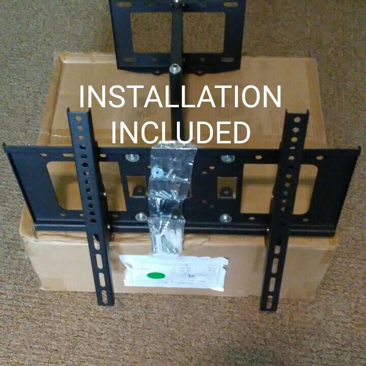 full motion tv wall mount universal 30 to 55" any brand of tvs the price includes INSTALLATION