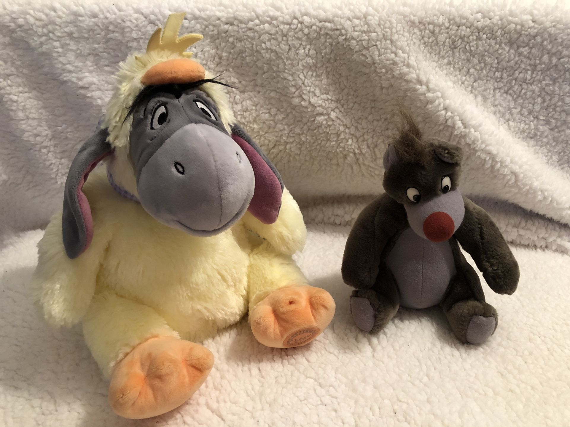 Vintage Disney Plushes - Eeyore and Baloo