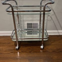 Silver Bar Cart 
