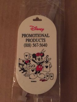 Mickey Mouse Disney luggage tag Circa 1990