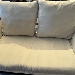 Black / Creme Sofá/Futon