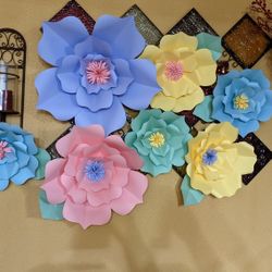 NEW, Paper Flowers, Excellent For Baby Shower, Gender Reveal..