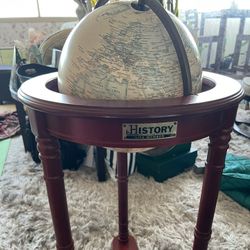 VINTAGE History Channel Rotating Floor Globe