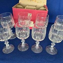 Cristallerie Zwiesel Germany Echt Bleikristall 24% Lead Crystal Wine And Water Glasses (8 pcs)