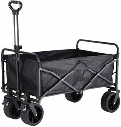 Collapsible Heavy Duty Foldable Wagon Cart for Groceries, Shopping, Garden, Beach, Sports - 330LBS Weight Capacity – Utility Wagon with Wheels