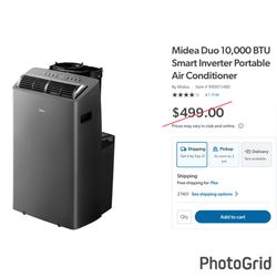 Midea Inverter Portable air conditioner 10K BTU