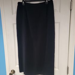Liz Baker Women’s Black Skirt - Slit Back, Size 14
