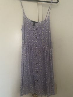 Purple White & Yellow Floral Dress From Forever 21