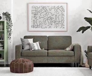 3 Seater Sofa, Gray Linen