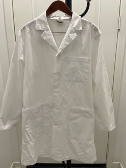White Lab Coat with Chest Pocket