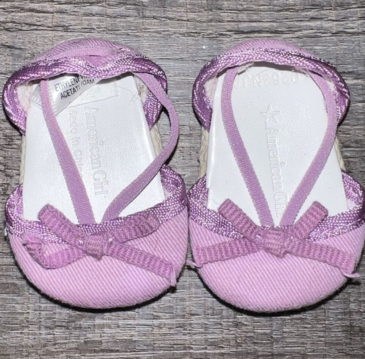 American Girl Doll Purple Espadrille Shoes 