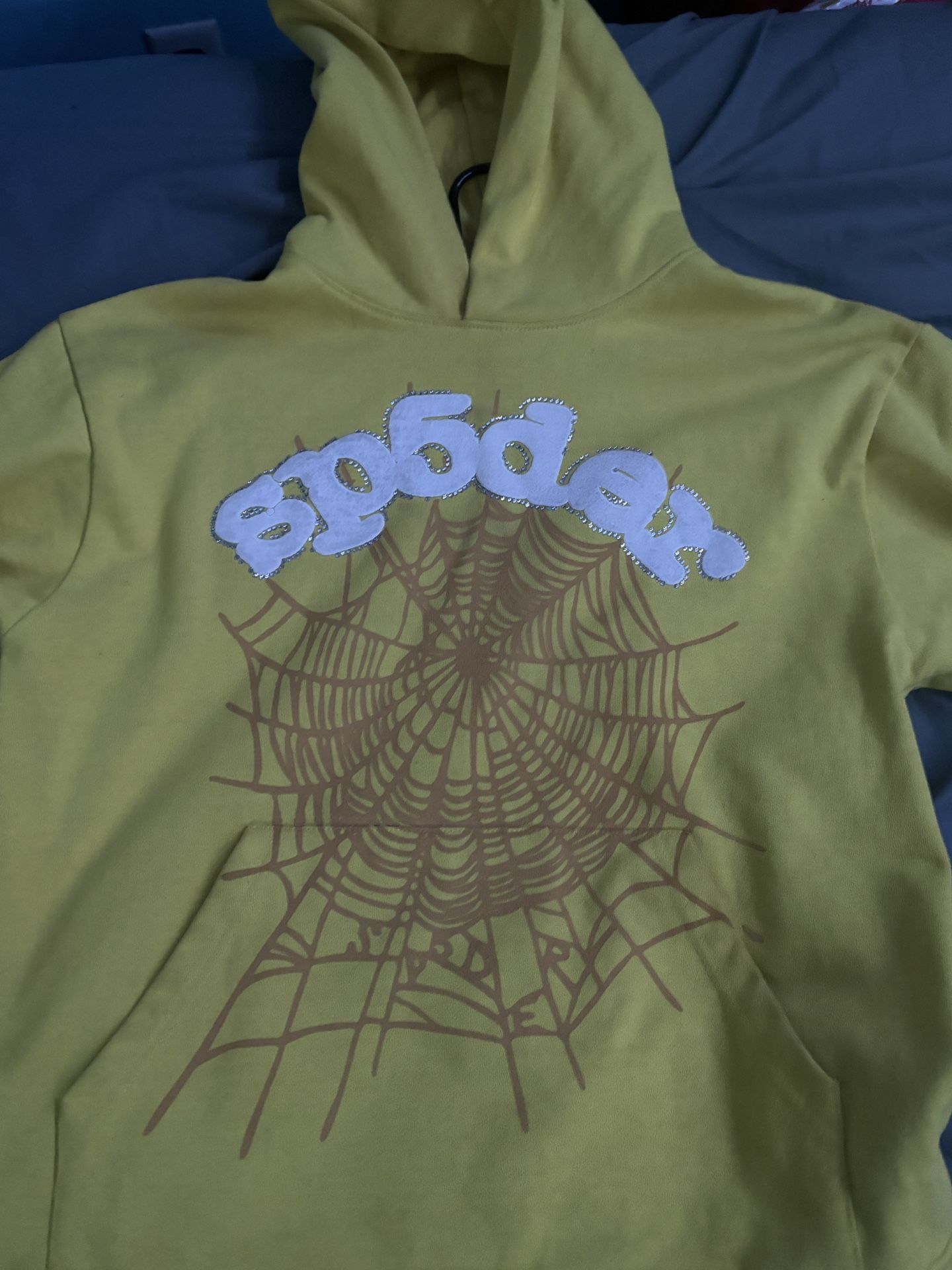 Sp5der Yellow Rhinestone Web