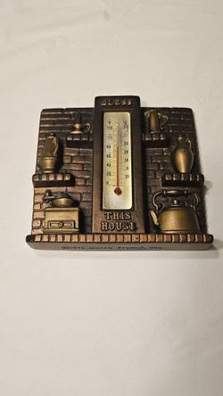 Vintage 1975 Miller Studios Bless This House Thermometer