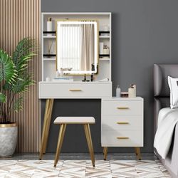 Vanity Set With Stool