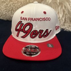 New Era White/Scarlet San Francisco 49ers Sparky Original 9FIFTY Snapback Hat