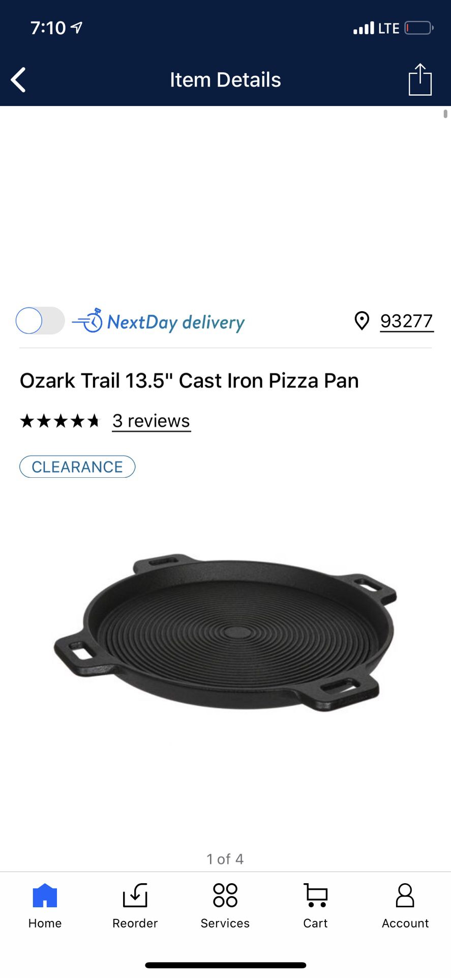 Cast iron pizza pan