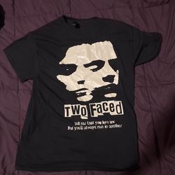 two-Faced, Black Graphic Tee