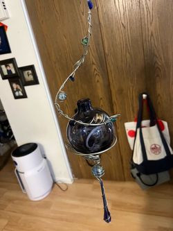 Oil lamp glass orb