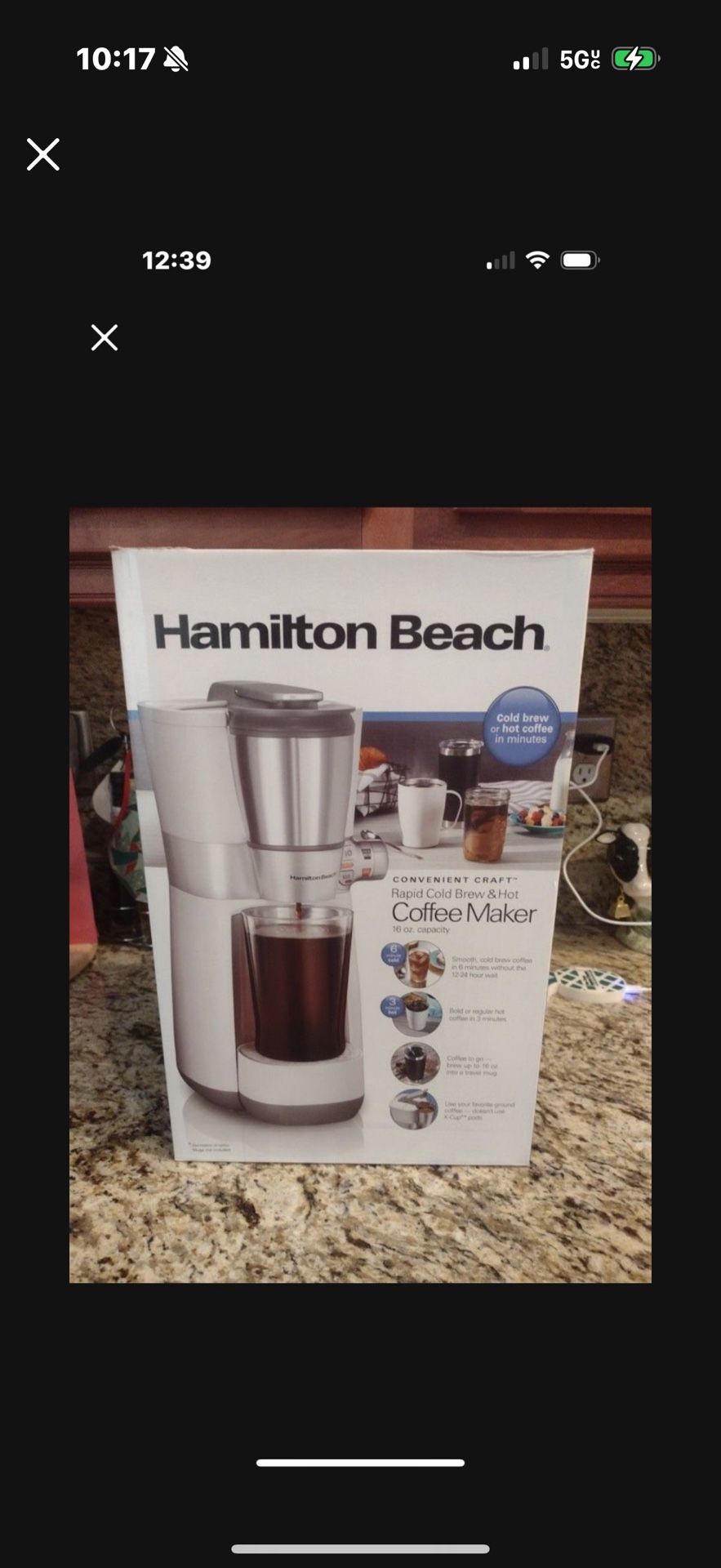 Hamilton Beach Convenient Craft Rapid Cold Brew & Hot Coffee Maker