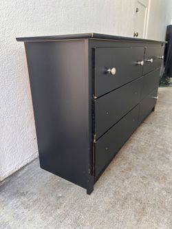 Black 6 Drawer Dresser