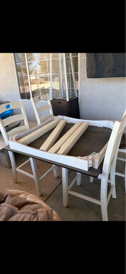 Bar height 4 person dining table