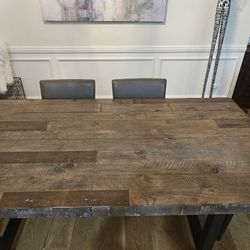 Dining Table And (6) Dining Chairs 