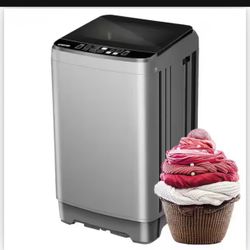 New in a sealed box 1.38 cu.ft. 17.7 lbs. Full-Automatic Smart Home Top Load Washer, Washing Machine w/ Drain Pump, 10 Wash Program in Gray (D523)