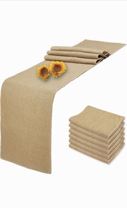 🔥 SET OF 6 Burlap Table Runners – Rustic Farmhouse Wedding Party Decor – ONLY $10! 🔥