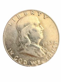 1963-D Franklin Half Dollar 90% Silver Denver Mint Vintage US Coin 50C