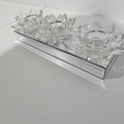 Mirrored Candle Holder 