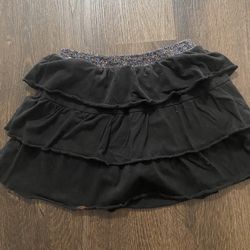 Girls Black Ruffle Layer Skirt With Shorts Size 8 By Garanimals #18