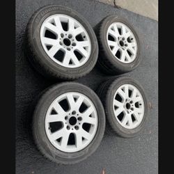 4 —- 225/50r16 5x120 5x4.72 Stock Bmw 328 330 Wheels Rims Tires!!!!!!!!!!!