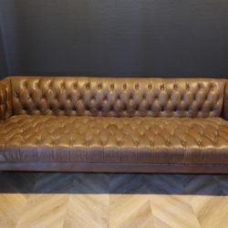 Tufted Leather Sofa - Great Condition!