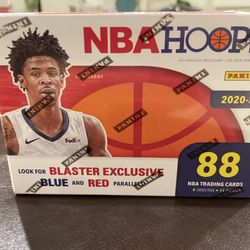 2020-2021 Panini NBA Hoops Blaster Box 88 Cards. New In Factory Seal