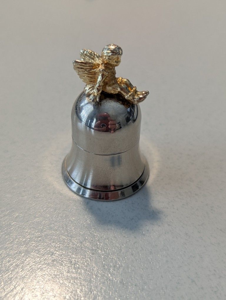 Vintage Silver Plated Tooth Fairy Box/Bell