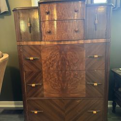 Antique Walnut Highboy Dresser