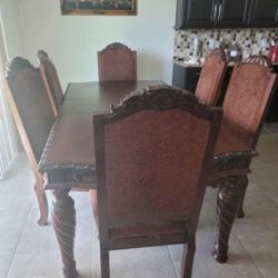 Ashley Solid Wood Dining  Set 