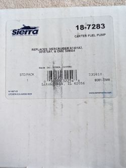 ⚓ NEW Sierra Marine Fuel Pump + Filter – Mercruiser/OMC 