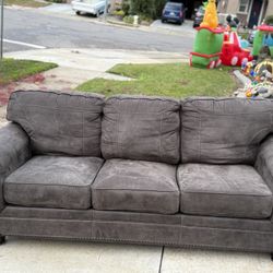 Charcoal Grey Couch And Love Seat