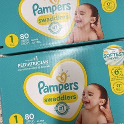 Brand New Pampers Swaddlers Size 1 Diapers 80 Diapers