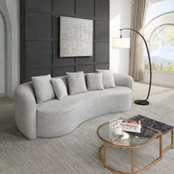 Barasa Oversized Compressed Sofa w/5 Pillows - Brand New