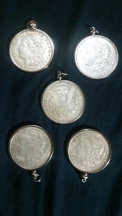 Very Fine Morgan Silver Dollar pendants