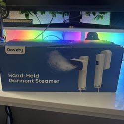 Dovety Steamer for Clothes, Portable Handheld Travel Steamer, Clothing Wrinkles Remover for Gament Steam, 1100W Powerful 2 In 1 Steamer&Iron, 100mL Wa