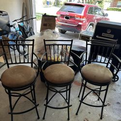 Bar stools 360 Degree Turn Set of 3