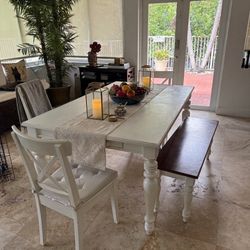 Dining Room Table Bench And Chairs