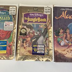 New Disney VHS Classic Animated Movies - New In Original Sealed Packaging 